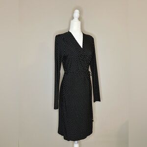 Michael Kors Black Polka Dot Wrap Dress - Classic Women's Dress